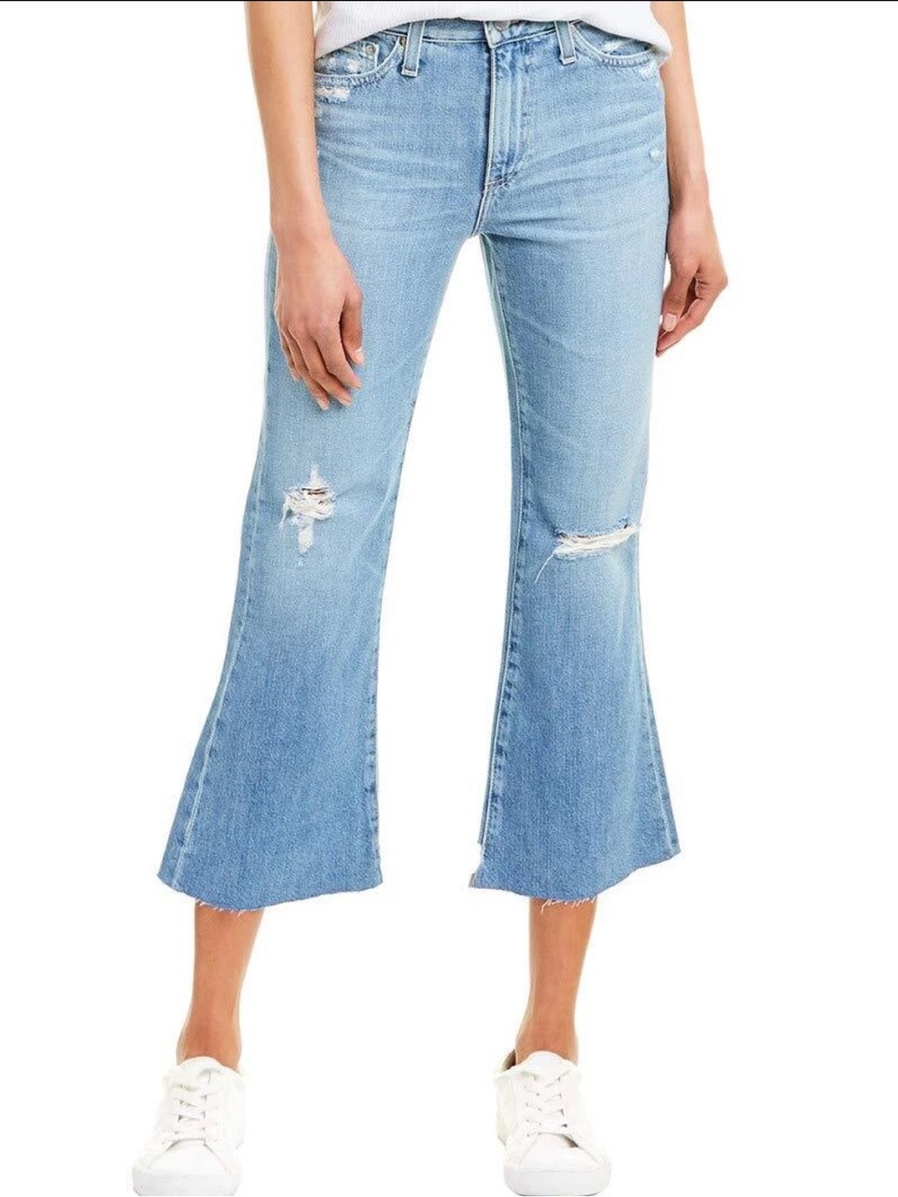 AG Adriano Goldschmied the Quinn crop jeans high kick flair women’s size 26